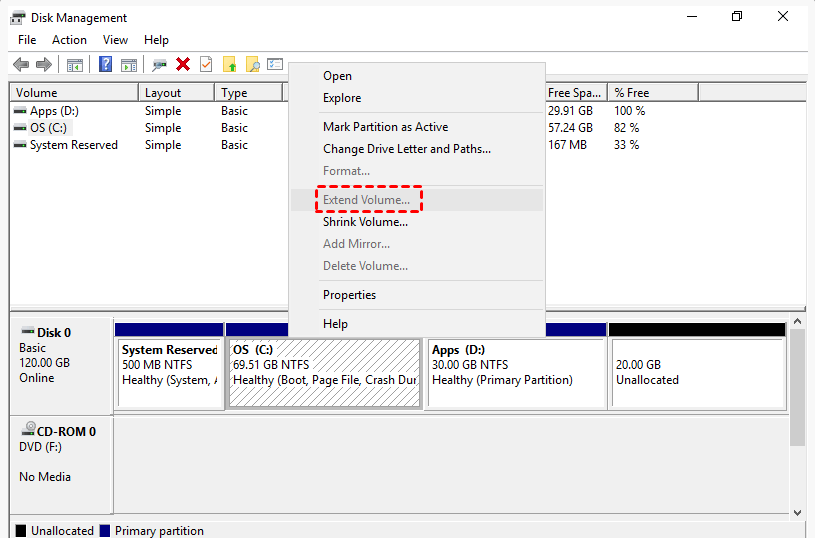 extend volume greyed out server 2016 افزایش ایمن و ساده حجم پارتیشن سیستم در ویندوز سرور 2022 اردیبهشت 1405 1